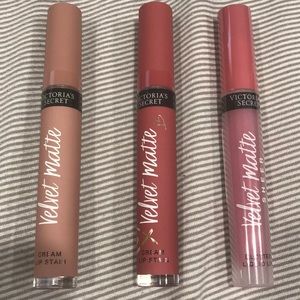 (3) Victoria’s Secret velvet matte lip stains